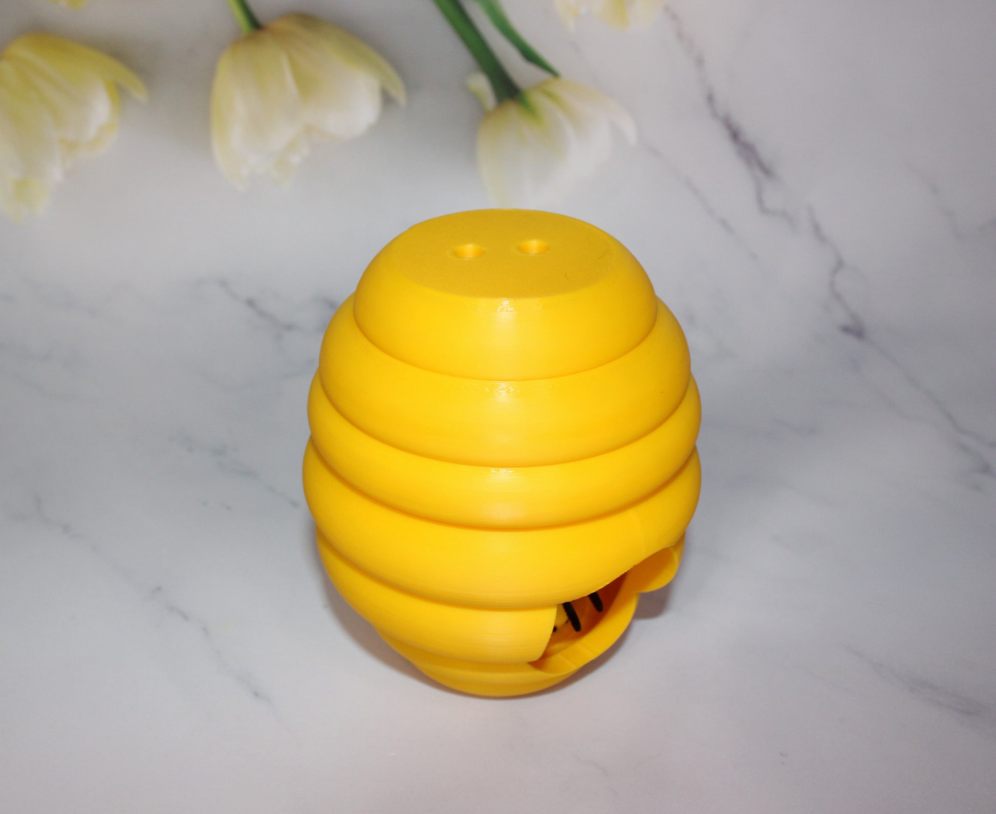 Bee with Hive Options 3D Printed Articulated Flexi Fidget Figurine - Wonderland 3D Printing