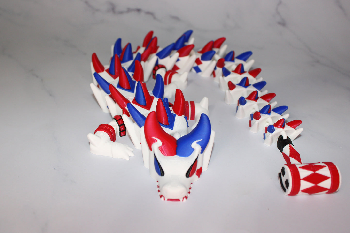 Girl Jester Dragon 3D Printed Articulated Figurine - Wonderland 3D Printing