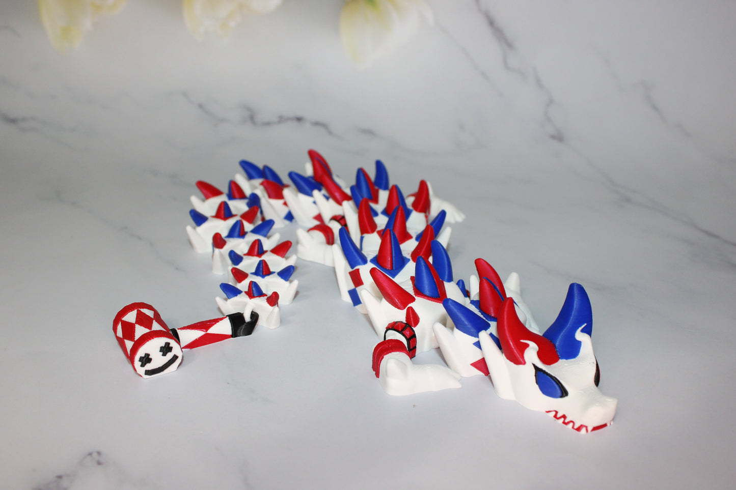 Girl Jester Dragon 3D Printed Articulated Figurine - Wonderland 3D Printing