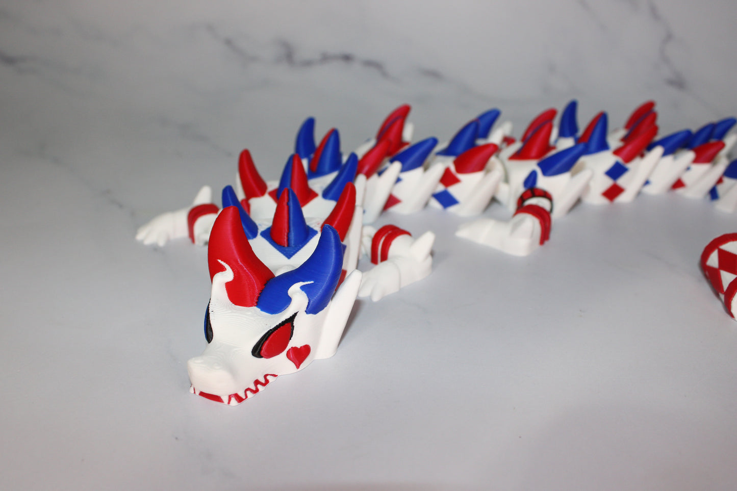 Girl Jester Dragon 3D Printed Articulated Figurine - Wonderland 3D Printing