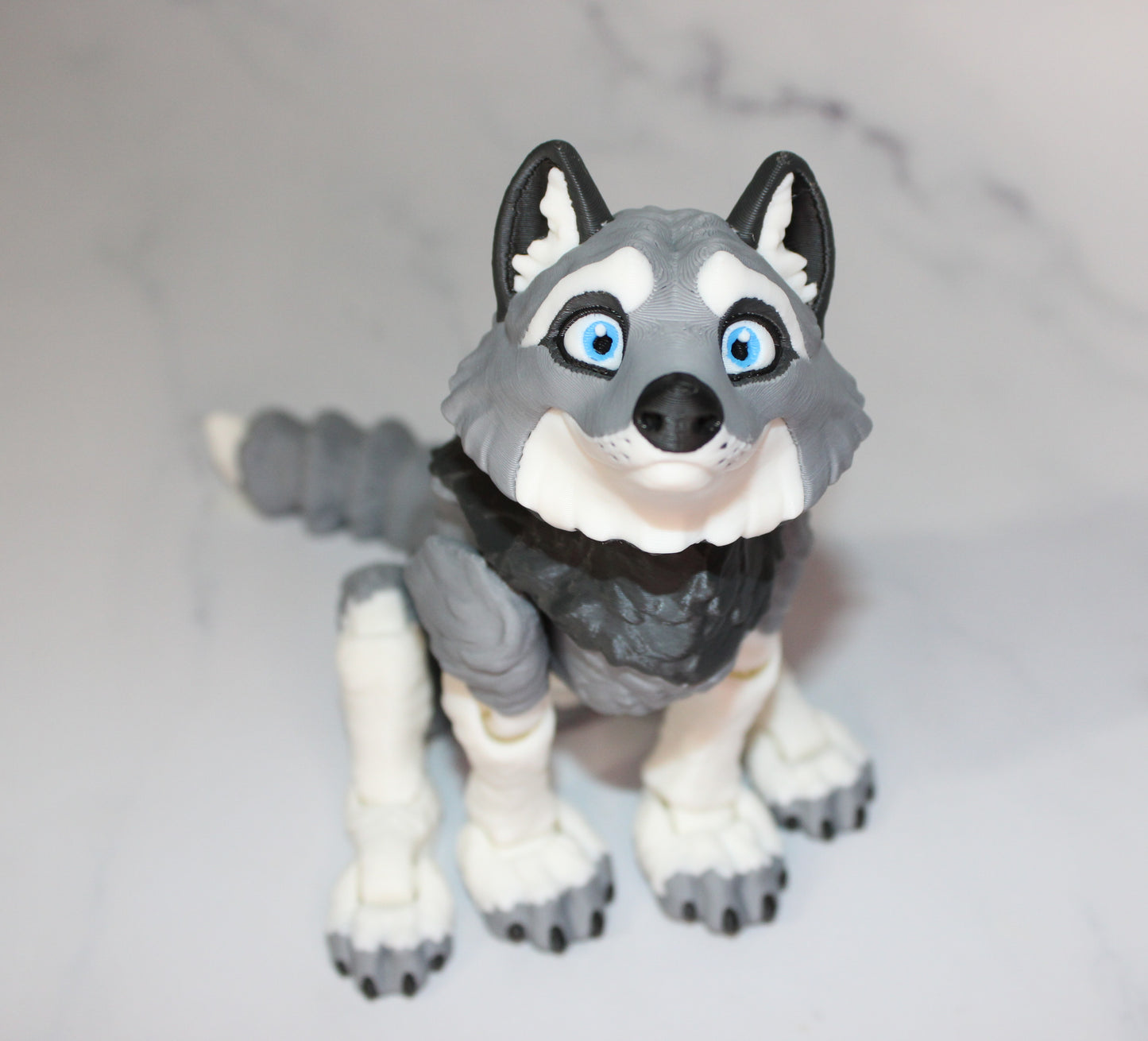 Howling Wolf or Wolf 3D Printed Articulated Figurine
