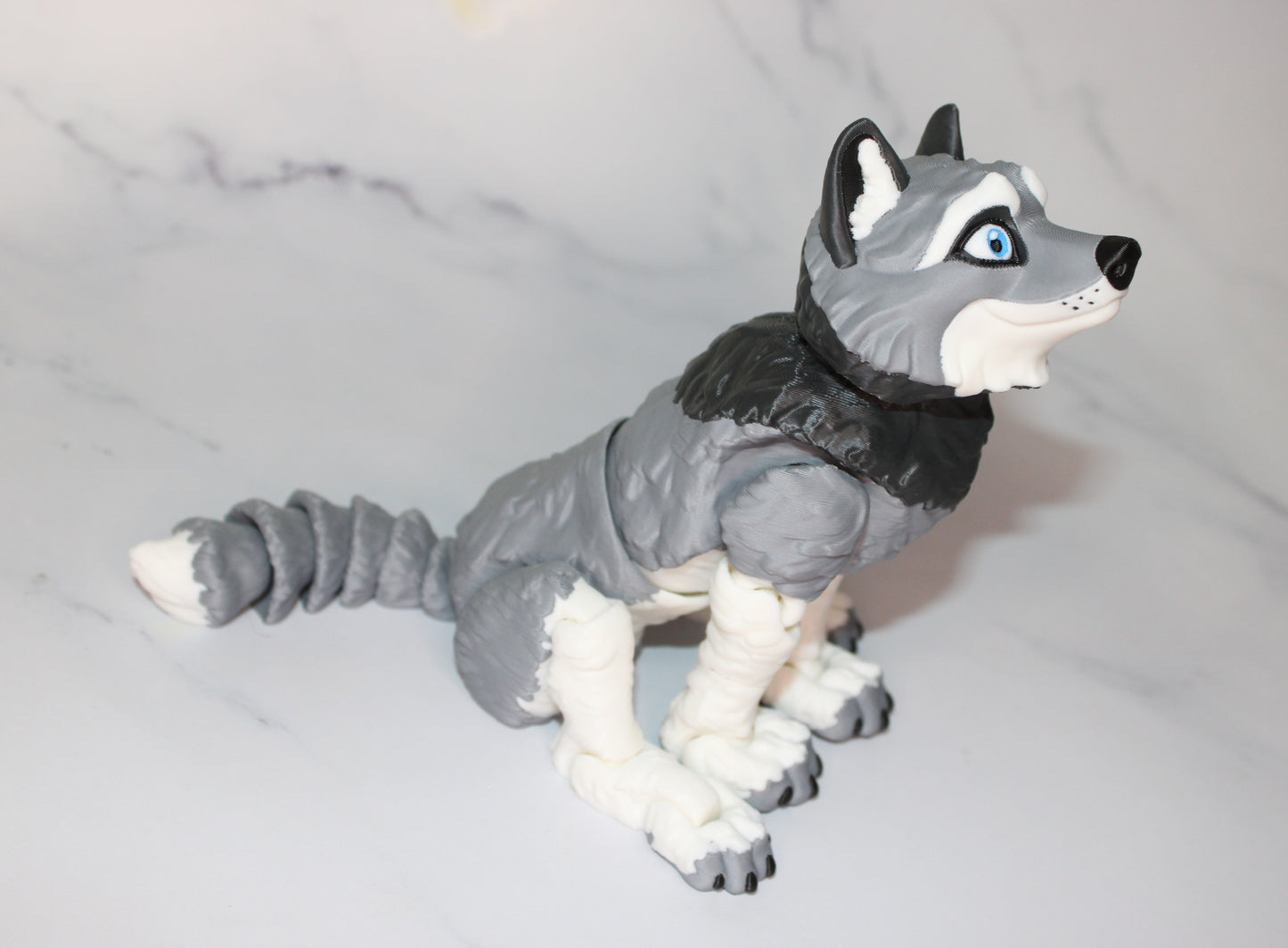 Howling Wolf or Wolf 3D Printed Articulated Figurine