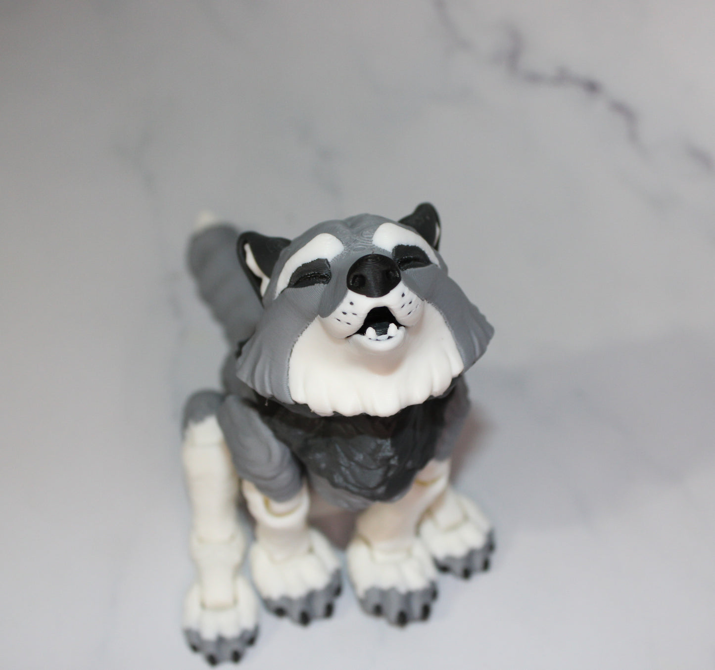 Howling Wolf or Wolf 3D Printed Articulated Figurine