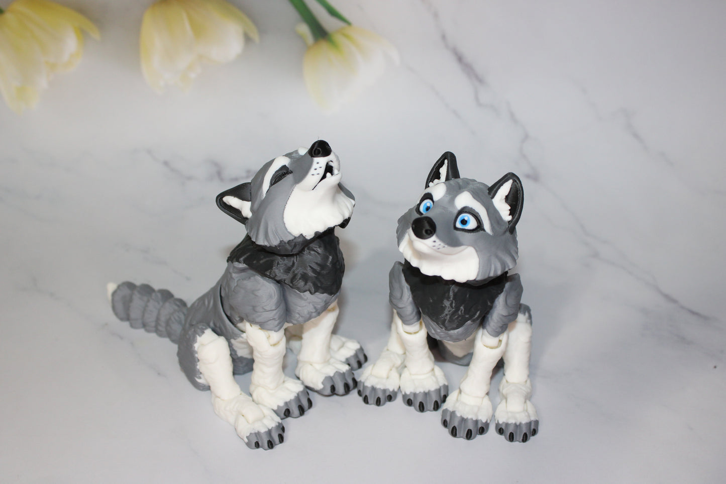 Howling Wolf or Wolf 3D Printed Articulated Figurine