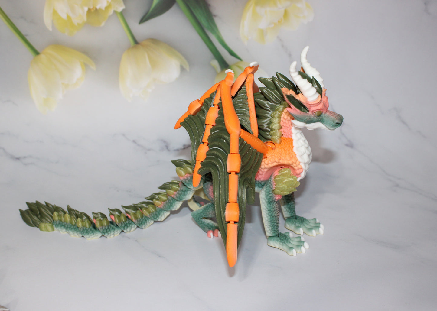 Knox Dragon 14 inches Long 3d Printed Articulated Figurine - Wonderland 3D Printing