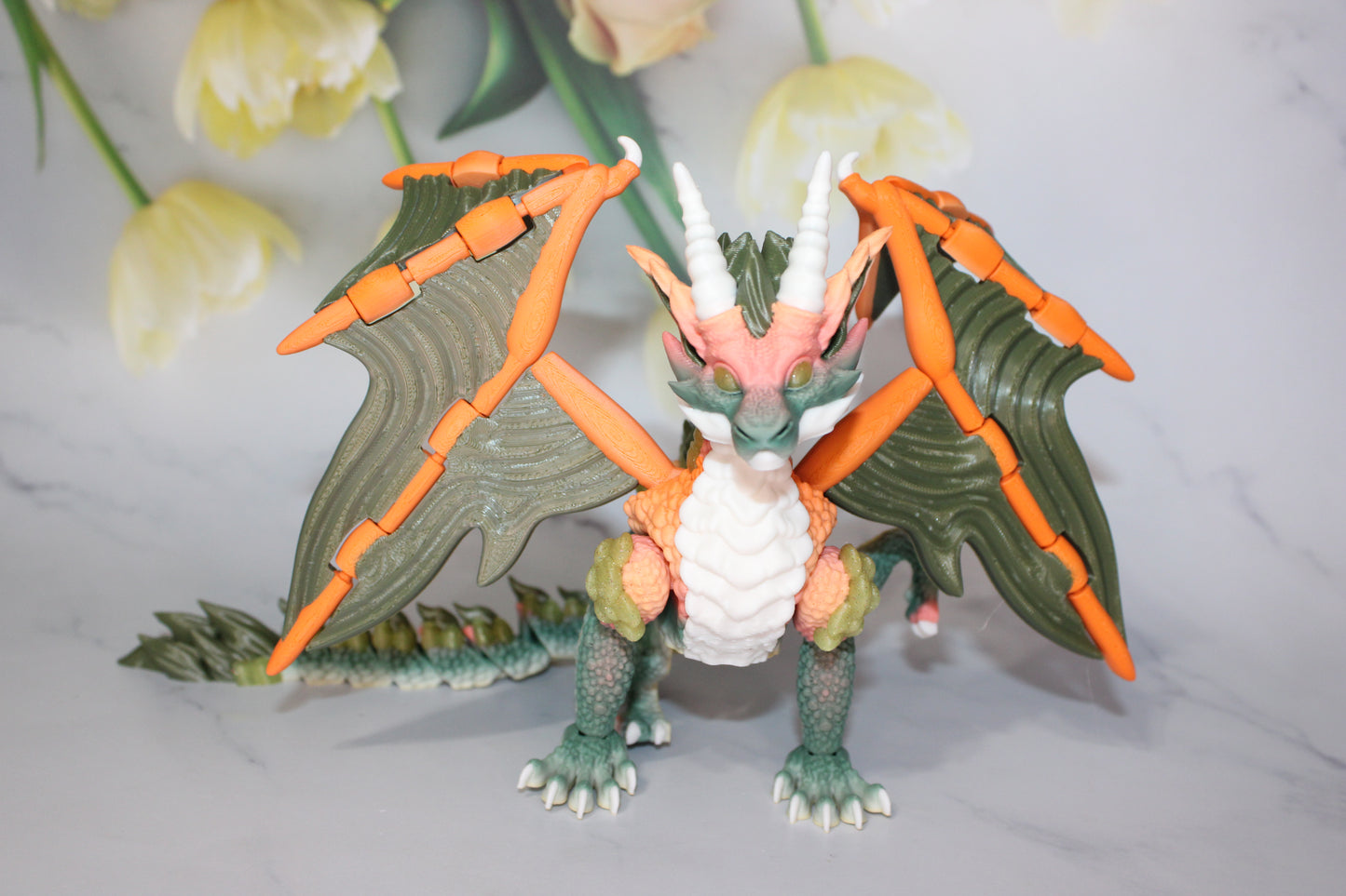 Knox Dragon 14 inches Long 3d Printed Articulated Figurine - Wonderland 3D Printing