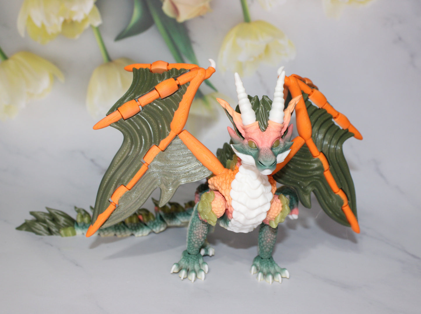 Knox Dragon 14 inches Long 3d Printed Articulated Figurine - Wonderland 3D Printing