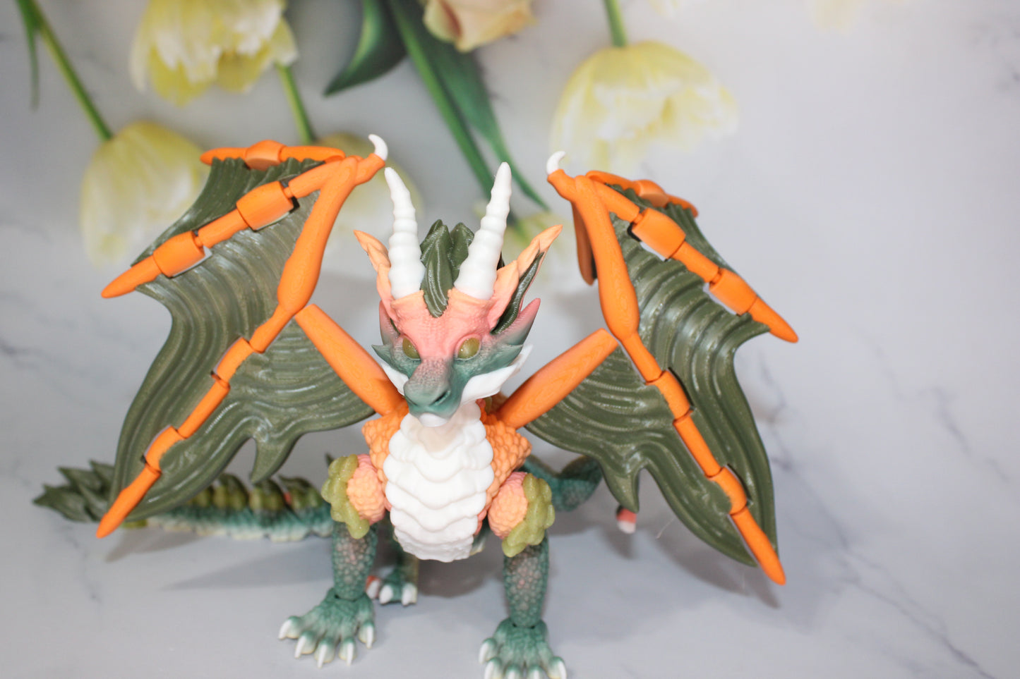 Knox Dragon 14 inches Long 3d Printed Articulated Figurine - Wonderland 3D Printing