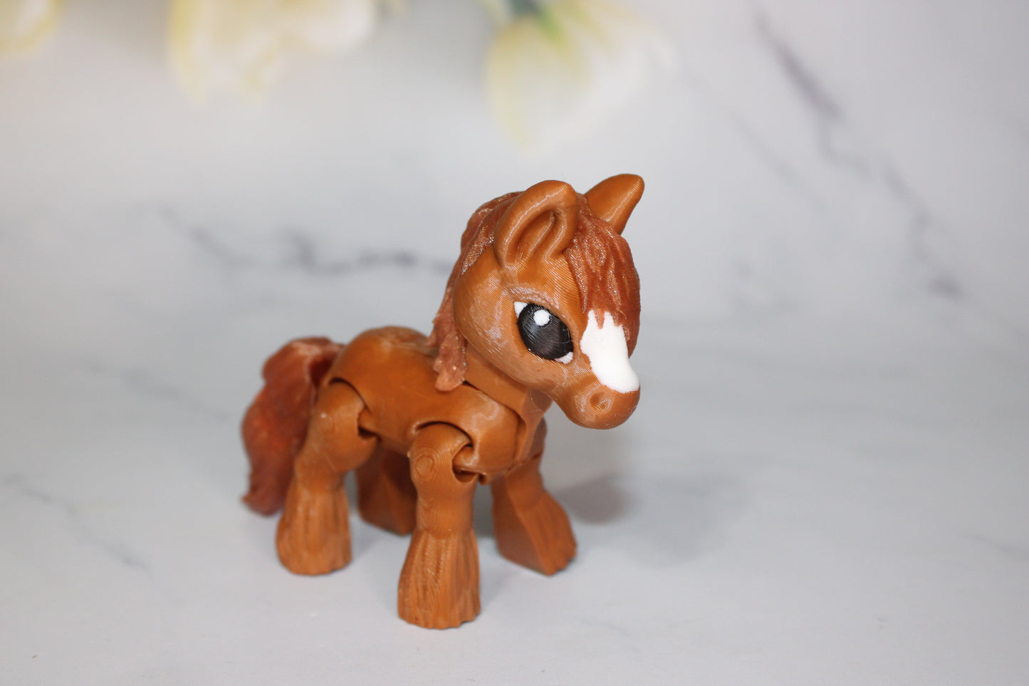Tiny Horse or Jumbo Horse 3D Printed Articulated Figurine - Wonderland 3D Printing