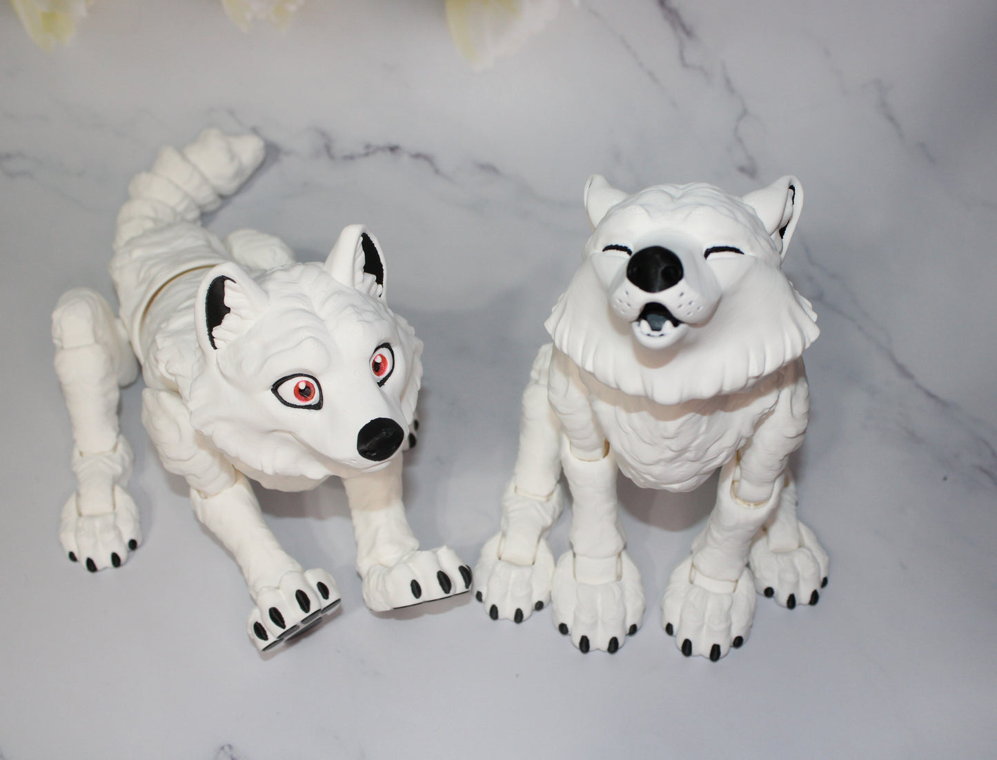 Howling Wolf or Wolf 3D Printed Articulated Figurine