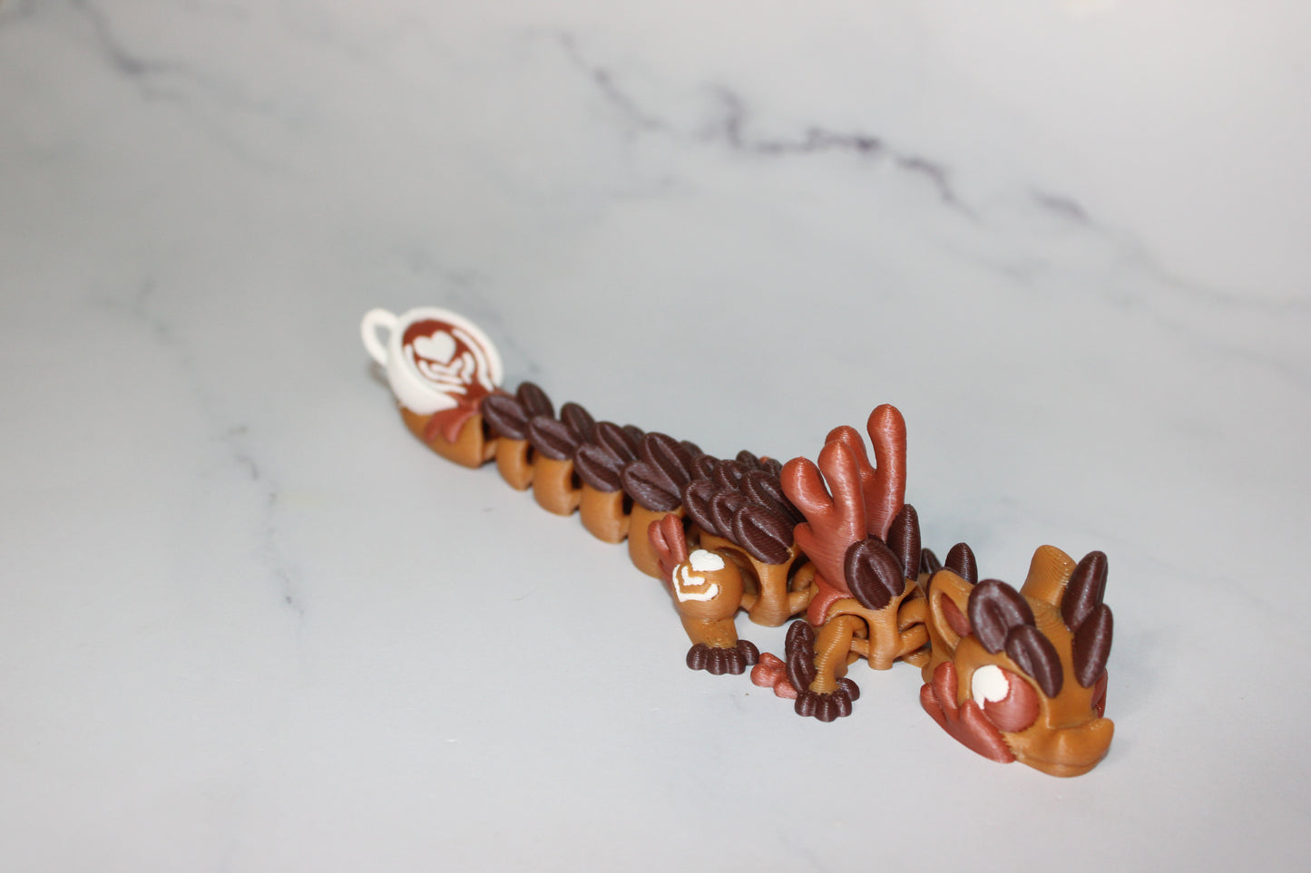 Coffee Turtles 3D Printed Articulated Flexi Figurine - Wonderland 3D Printing
