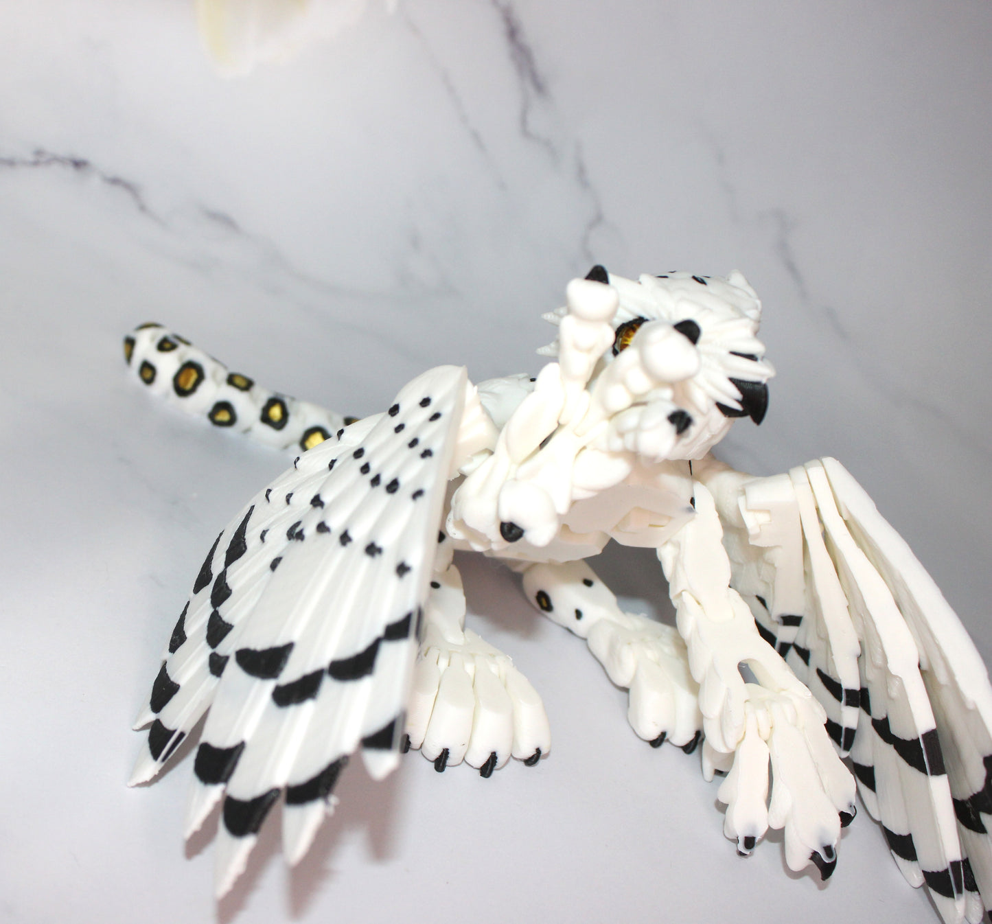 Gryphon 9 inches x10.5 in wingspan-3D Printed Articulated Flexi Fidget Figurine - Wonderland 3D Printing