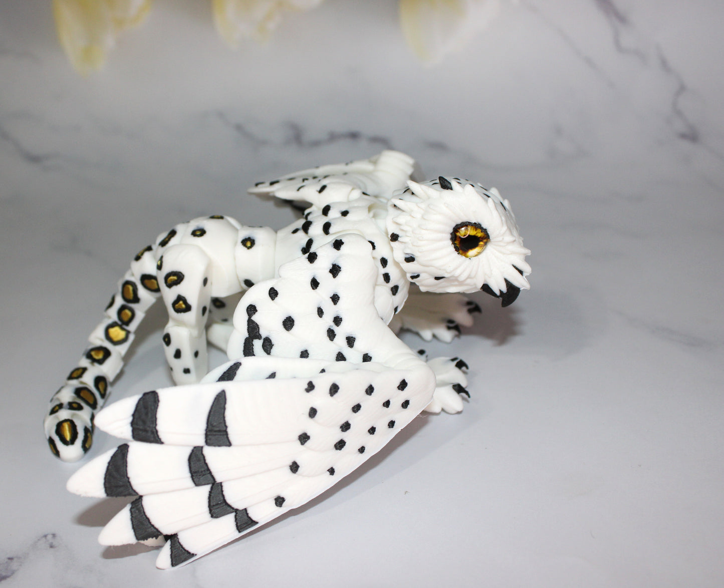 Gryphon 9 inches x10.5 in wingspan-3D Printed Articulated Flexi Fidget Figurine - Wonderland 3D Printing