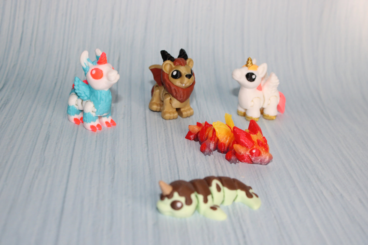 6 Mini Mythical Hatchlings V2 3D Printed - Wonderland 3D Printing