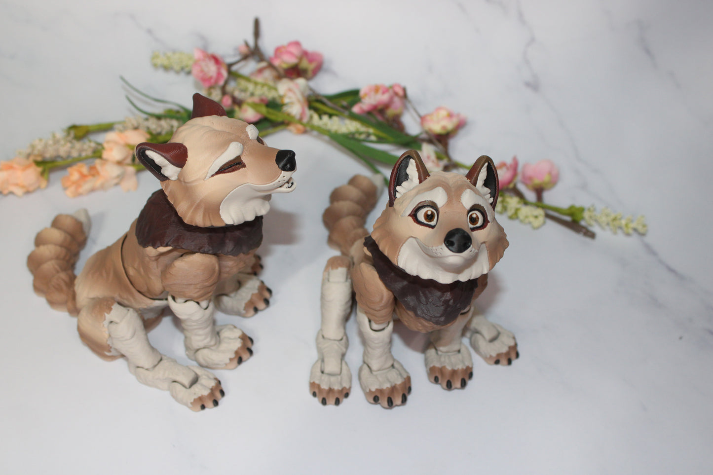 Howling Wolf or Wolf 3D Printed Articulated Figurine