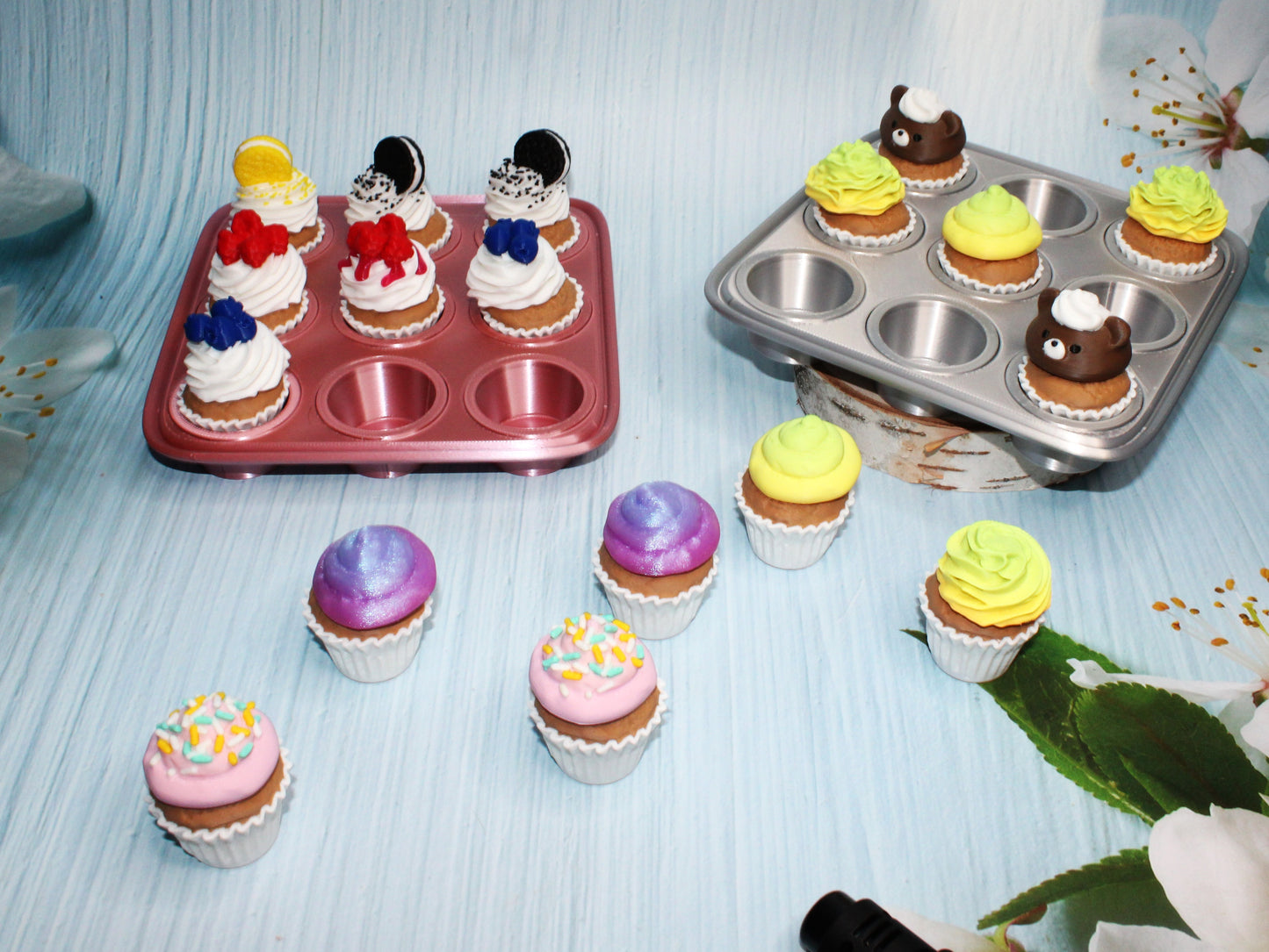 Cupcake Tic Tac Toe-3d printed - Wonderland 3D Printing