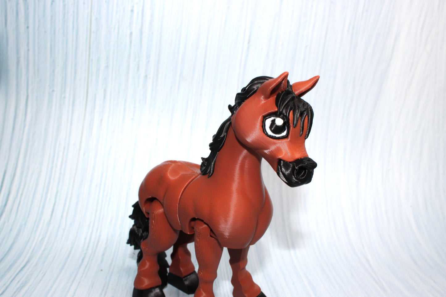 Arabian Horse 3D Printed Articulated Flexi Fidget Figurine 5.5" tall - Wonderland 3D Printing