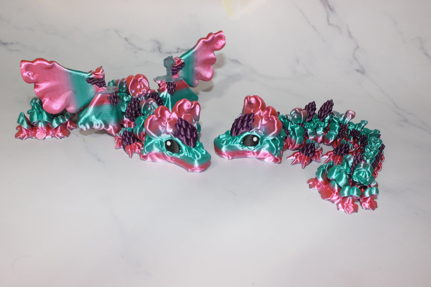 Snapdragon or Baby Dragon 3D Printed Articulated Flexi Fidget - Wonderland 3D Printing