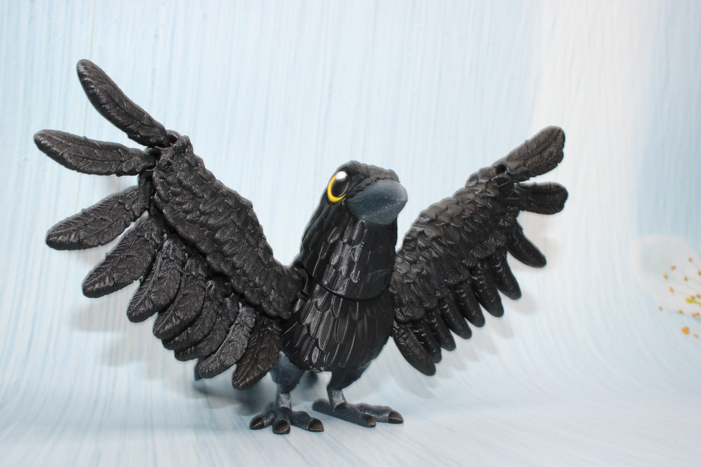 Falcon or Crow 3D Printed Articulated Flexi Fidget Figurine - Wonderland 3D Printing
