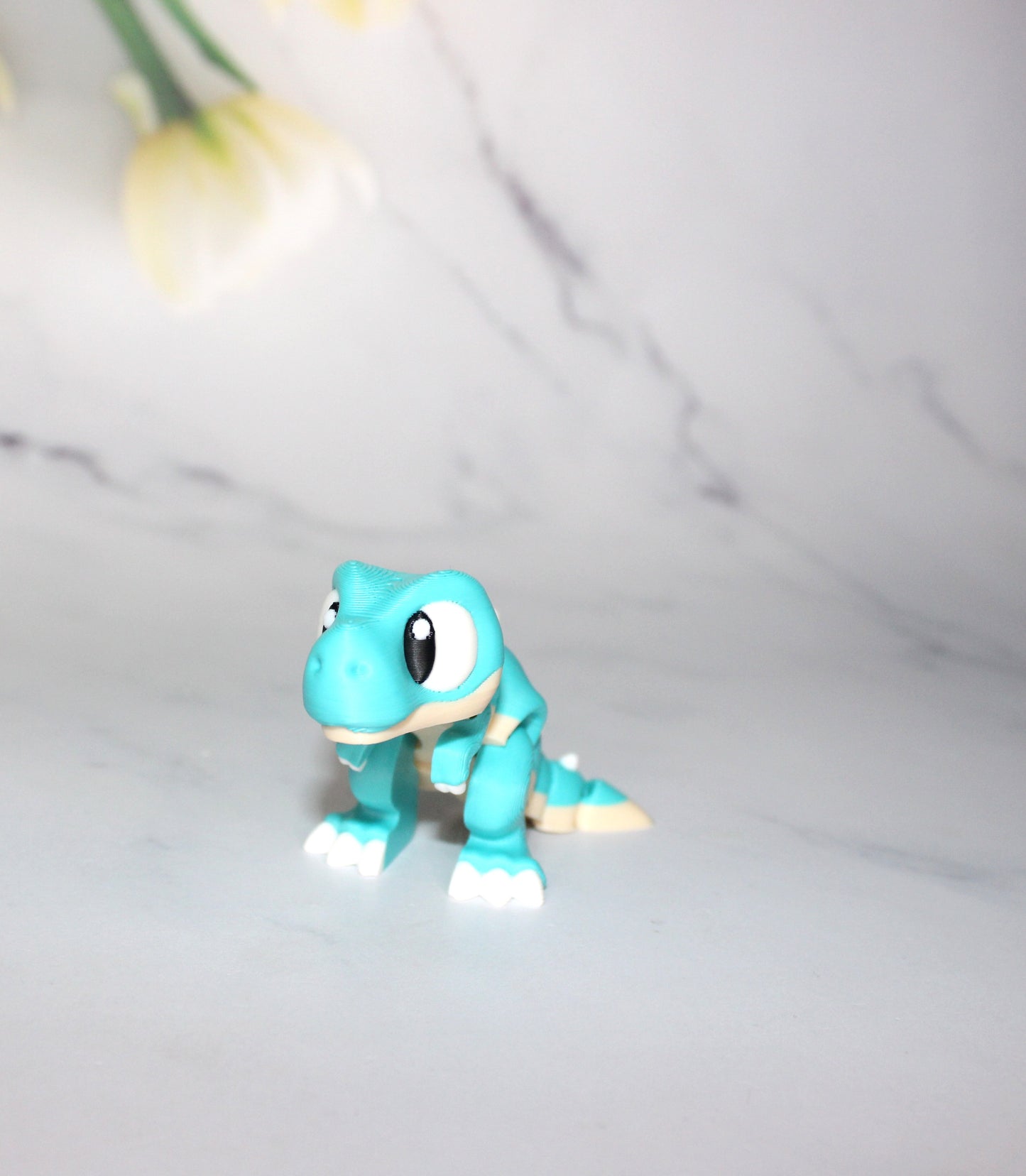 Mini Dinosaurs 3 inches long-3D Printed Articulated Figurine Fidget Toy-Bag Charm Options - Wonderland 3D Printing