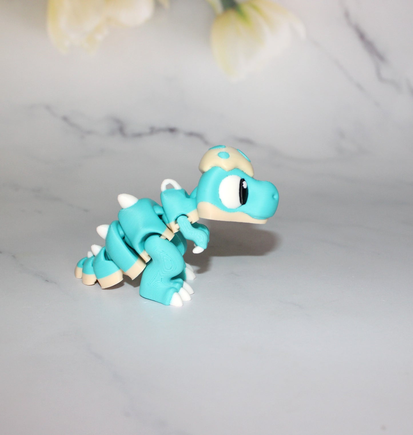 Mini Dinosaurs 3 inches long-3D Printed Articulated Figurine Fidget Toy-Bag Charm Options - Wonderland 3D Printing