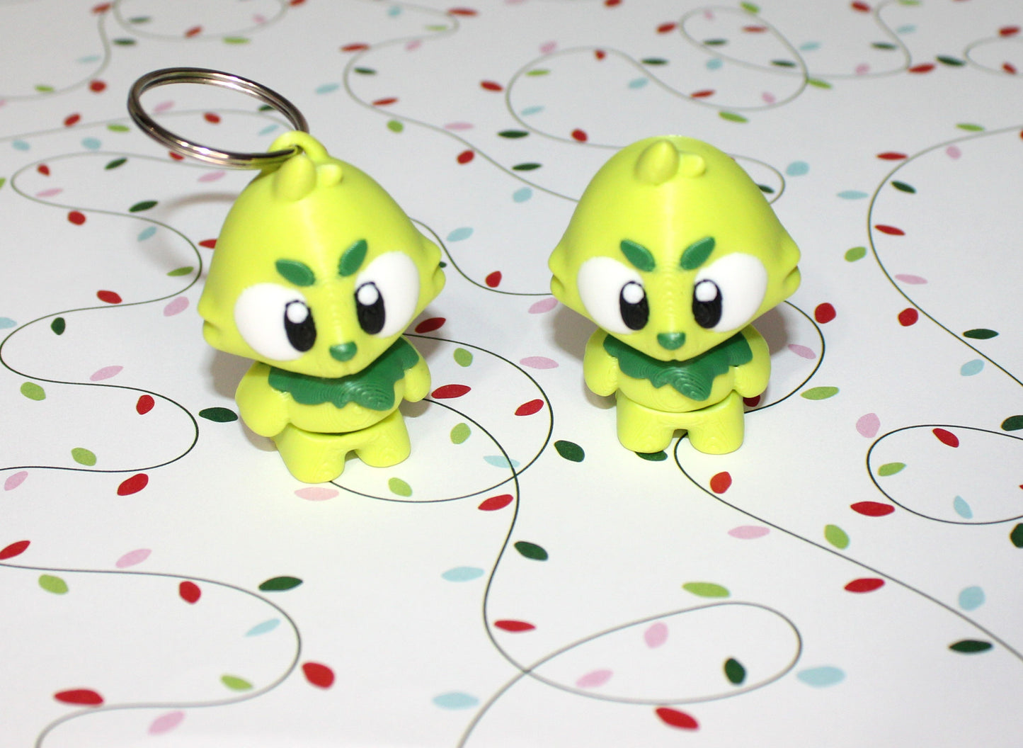5 Flexi Mini Christmas Friends-3D Printed Articulated Figurine Fidget Toy-Bag Charm Options - Wonderland 3D Printing