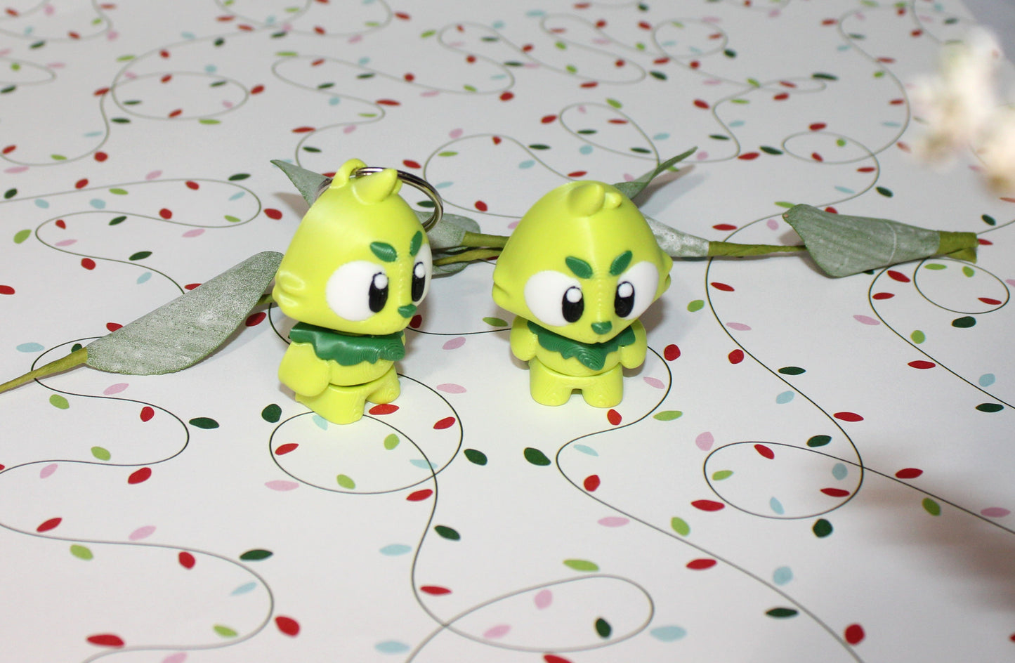 5 Flexi Mini Christmas Friends-3D Printed Articulated Figurine Fidget Toy-Bag Charm Options - Wonderland 3D Printing
