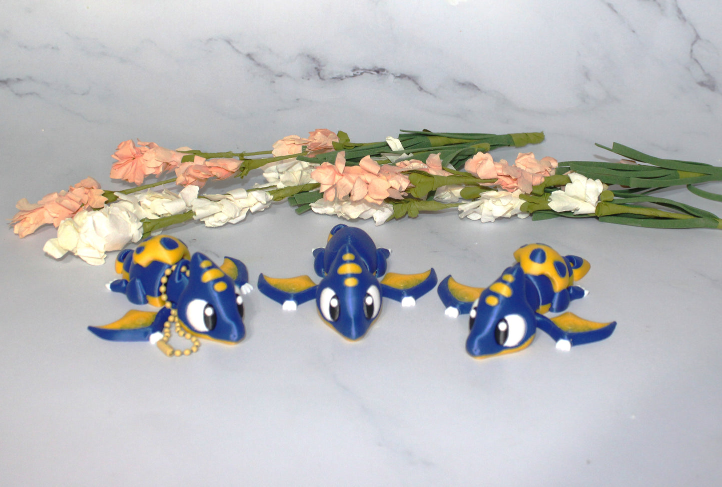 Mini Dinosaurs 3 inches long-3D Printed Articulated Figurine Fidget Toy-Bag Charm Options - Wonderland 3D Printing