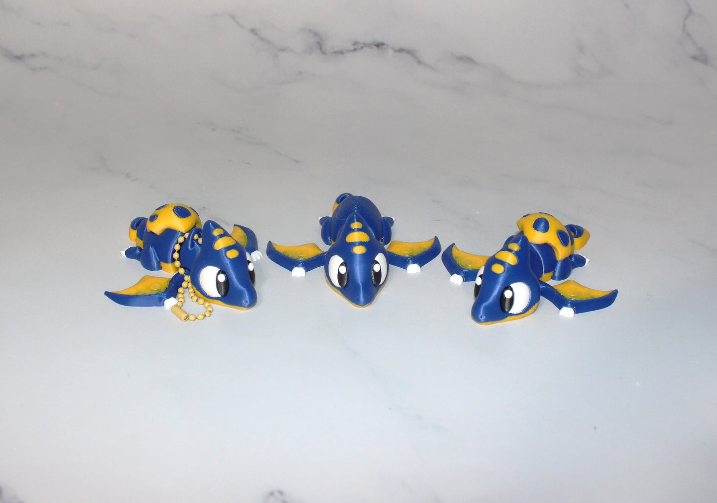 Mini Dinosaurs 3 inches long-3D Printed Articulated Figurine Fidget Toy-Bag Charm Options - Wonderland 3D Printing