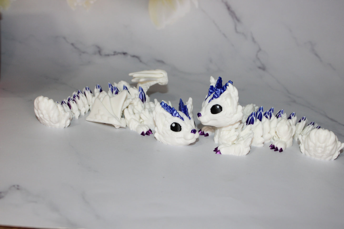 Cat Dragon or Kitten Dragon- 3D Printed Articulated Flexi Figurine - Wonderland 3D Printing