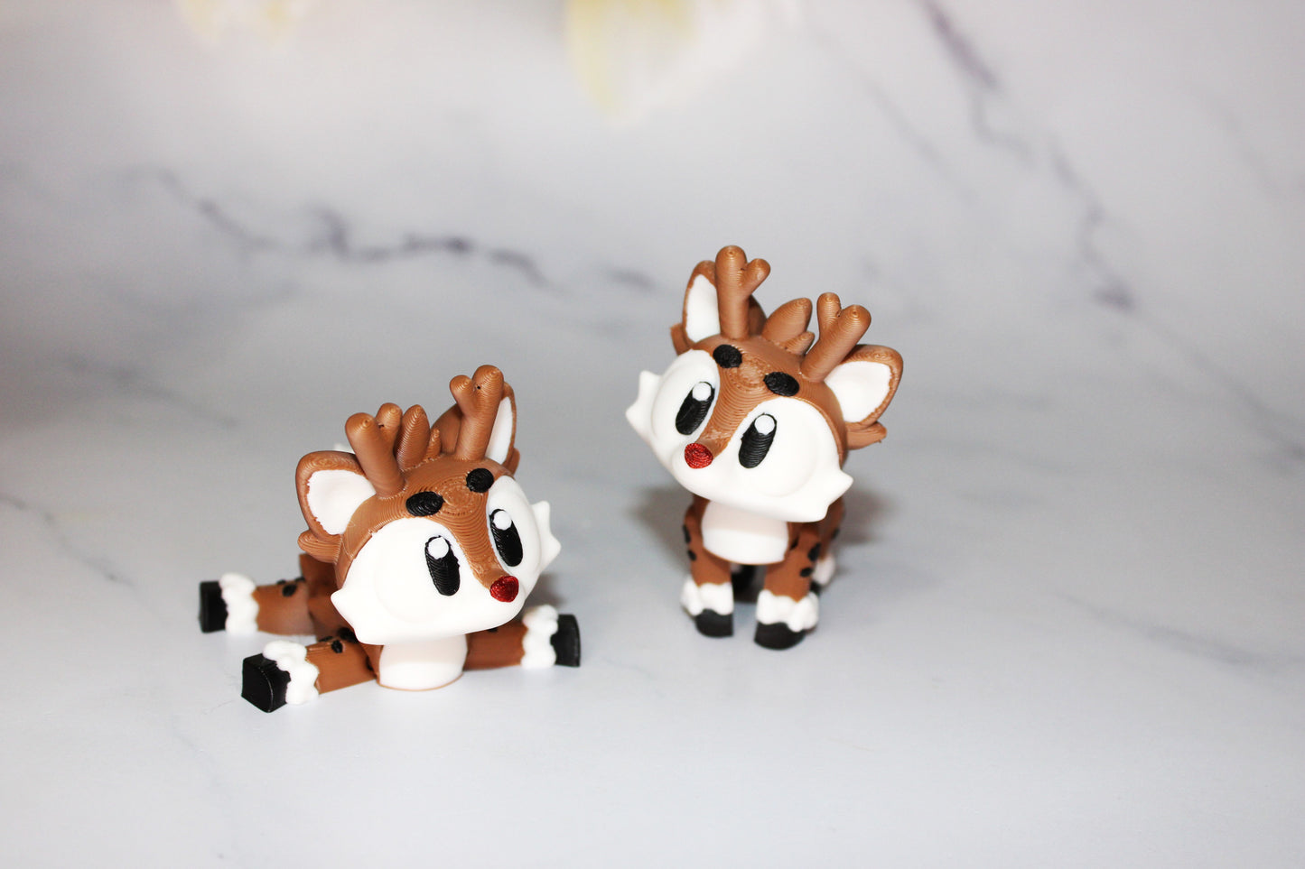 5 Flexi Mini Christmas Friends-3D Printed Articulated Figurine Fidget Toy-Bag Charm Options - Wonderland 3D Printing