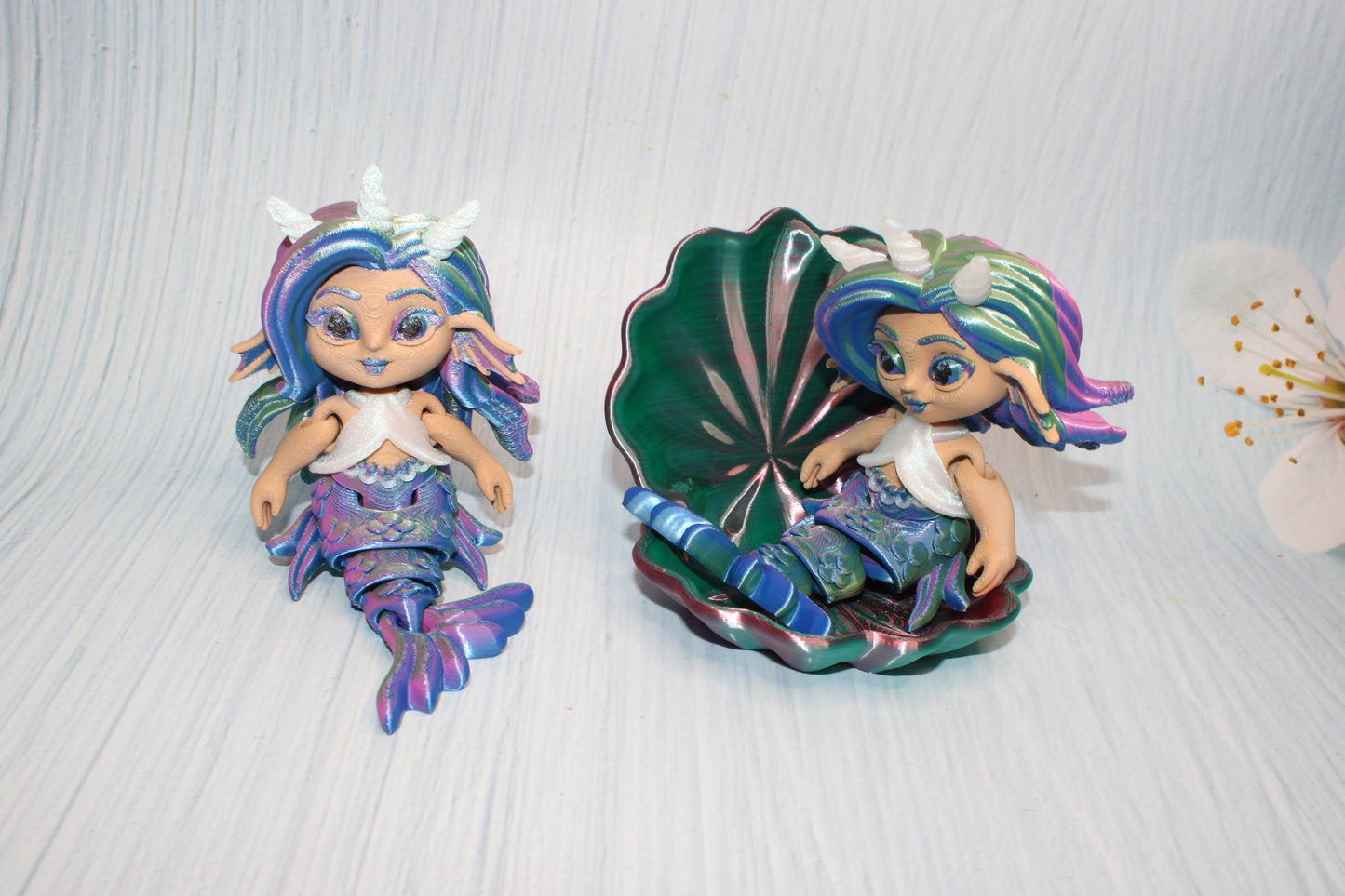 Mermaid 5.5" with Shell chair options - Wonderland 3D Printing