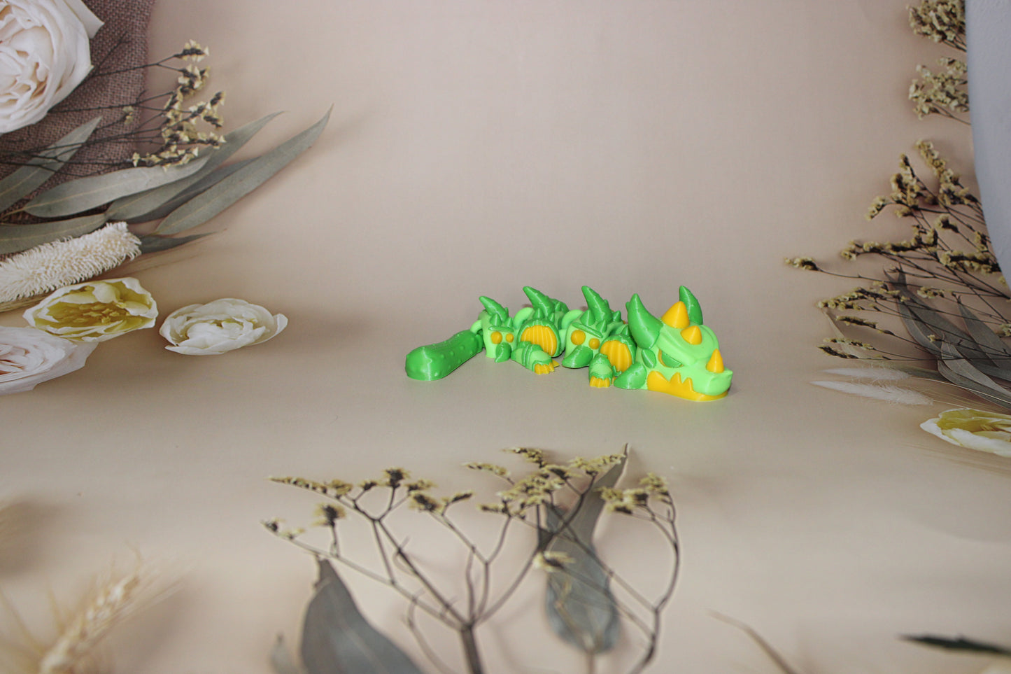Pickle Dragon 17 in or Baby 6.5 in 3D Printed Articulated Figurine-6.5 inches long - Wonderland 3D Printing
