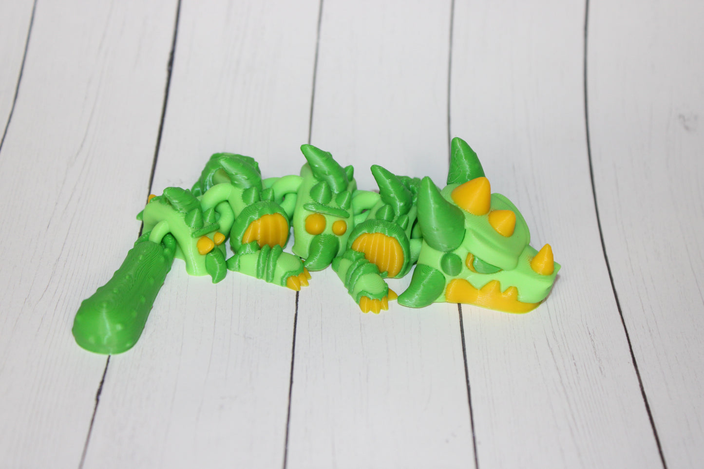 Pickle Dragon 17 in or Baby 6.5 in 3D Printed Articulated Figurine-6.5 inches long - Wonderland 3D Printing