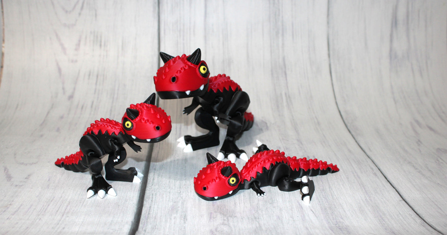 Carnosaurs 3d Printed Articulated Flexi Fidget Figurine - Wonderland 3D Printing
