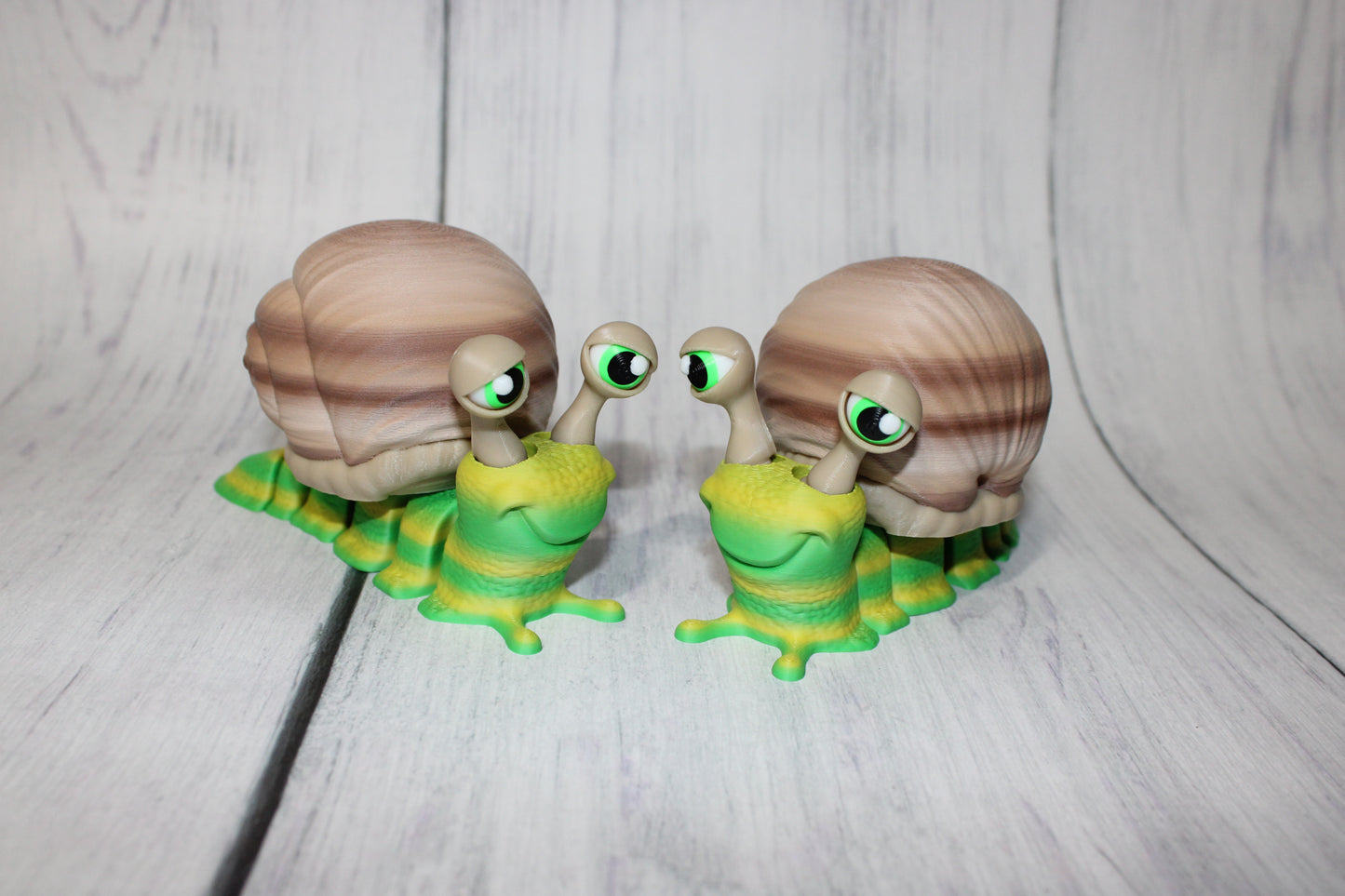 Flexi Snail 5 inches long by 3 inches Tall 3D Printed Articulated Flexi Fidget Figurine - Wonderland 3D Printing