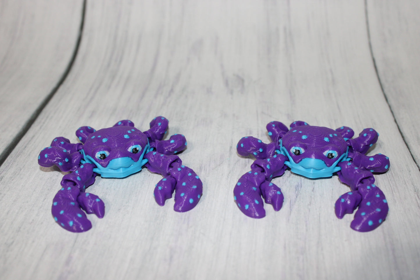 Alligator 3.75 in long and Crab 3 inches-Articulated 3d Printed Figurine - Wonderland 3D Printing