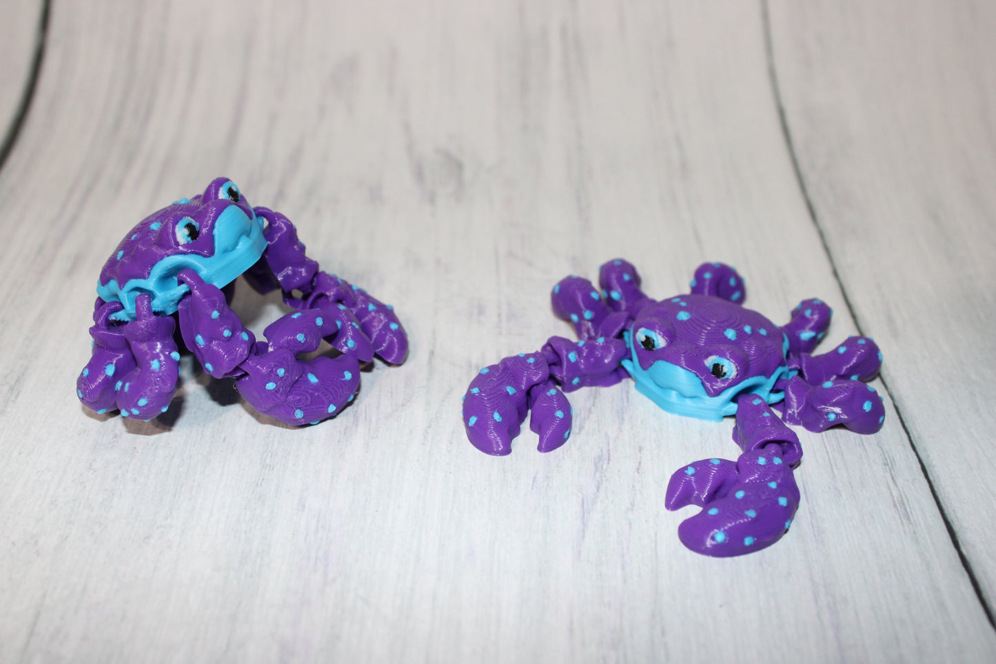 Alligator 3.75 in long and Crab 3 inches-Articulated 3d Printed Figurine - Wonderland 3D Printing