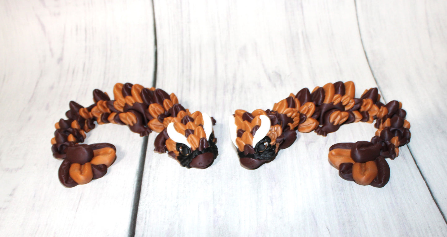 French Roast Coffee Dragon 5 in Articulated 3d Printed Figurine - Wonderland 3D Printing