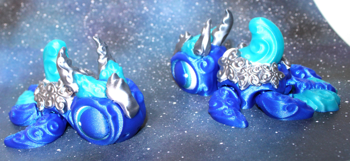 Cancer Zodiac Turtle 4.2 inches Long Articulated 3d Printed Figurine - Wonderland 3D Printing