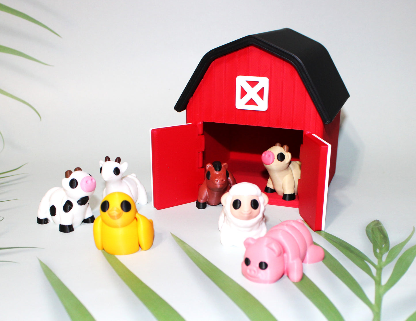 Barn with 7 Minis-3D Printed Articulated Fidget Toys - Wonderland 3D Printing