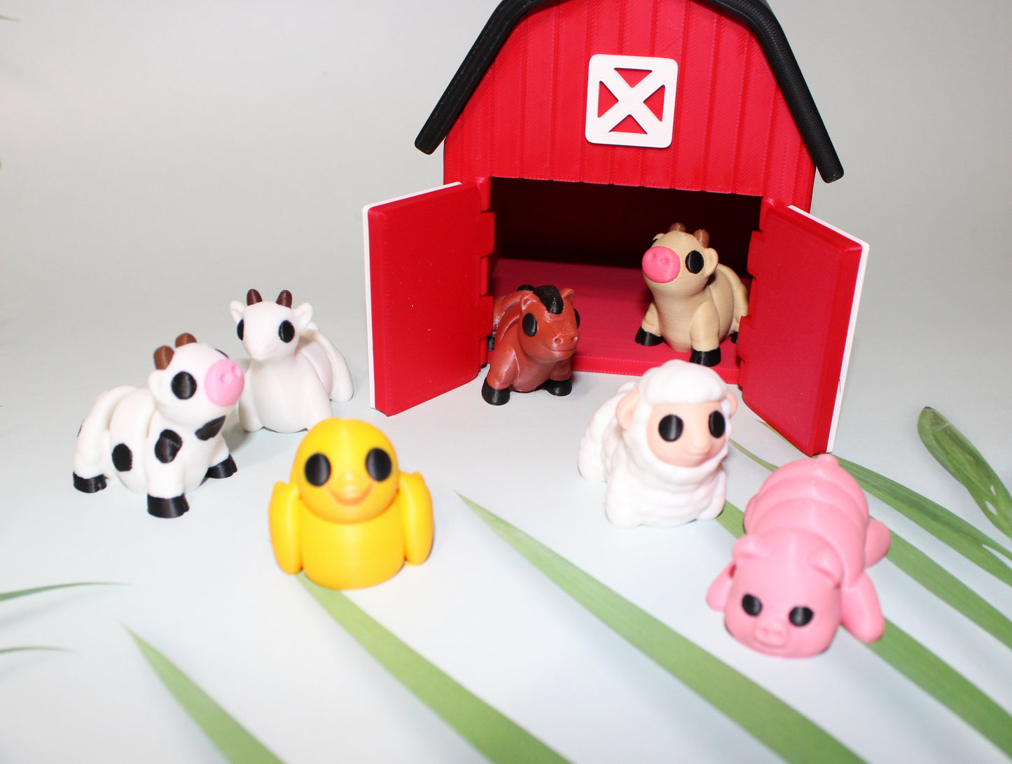 Barn with 7 Minis-3D Printed Articulated Fidget Toys - Wonderland 3D Printing