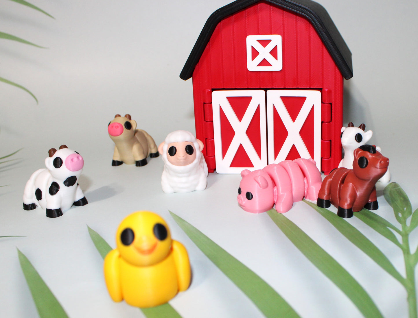 Barn with 7 Minis-3D Printed Articulated Fidget Toys - Wonderland 3D Printing