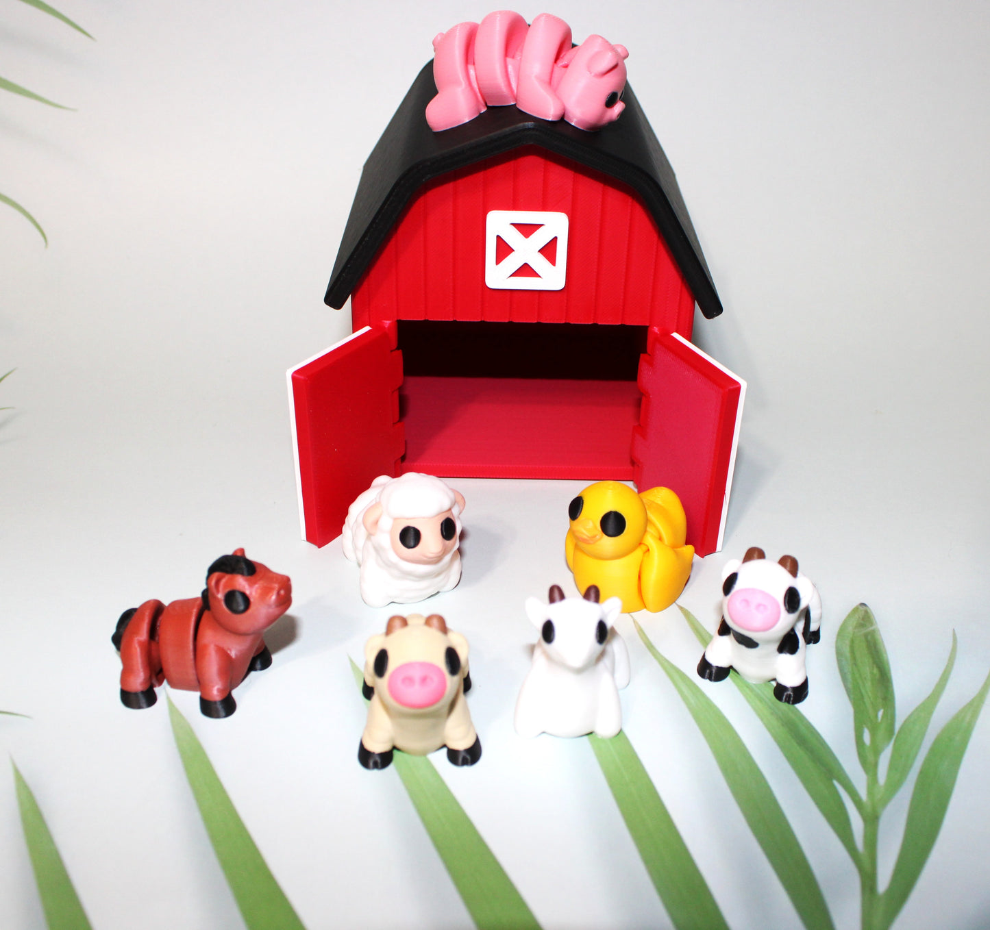 Barn with 7 Minis-3D Printed Articulated Fidget Toys - Wonderland 3D Printing