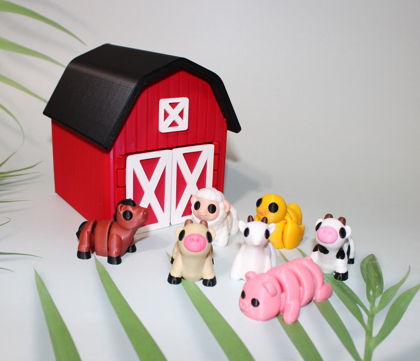 Barn with 7 Minis-3D Printed Articulated Fidget Toys - Wonderland 3D Printing