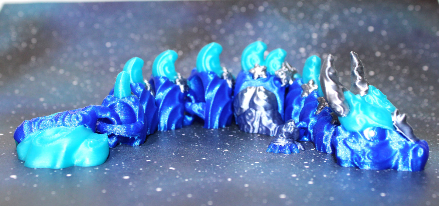 Cancer Dragon 9.5 inches Long Articulated 3d Printed Figurine - Wonderland 3D Printing