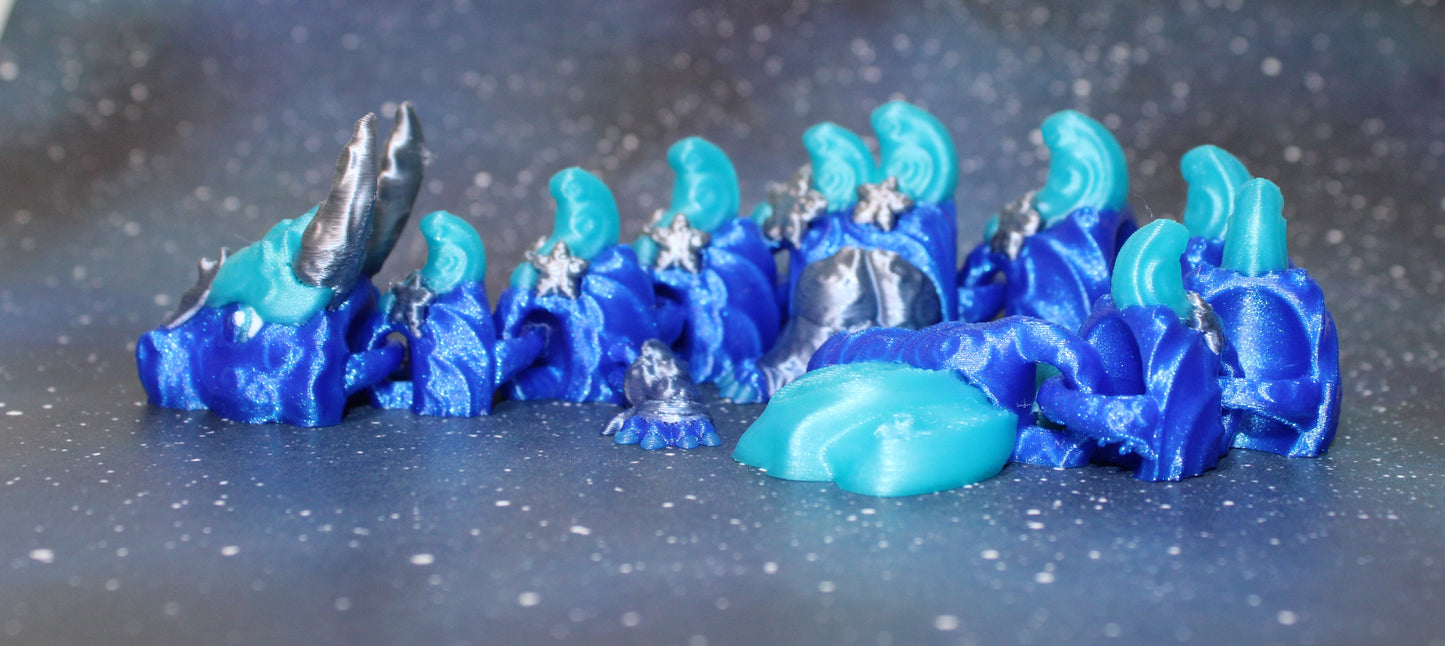 Cancer Dragon 9.5 inches Long Articulated 3d Printed Figurine - Wonderland 3D Printing