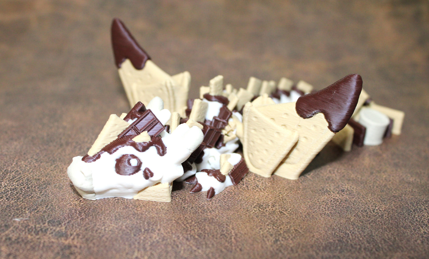 Smores Dragon or Baby Smores Dragon 3D Printed Articulated - Wonderland 3D Printing