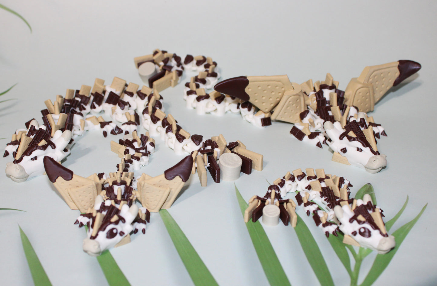 Smores Dragon or Baby Smores Dragon 3D Printed Articulated - Wonderland 3D Printing