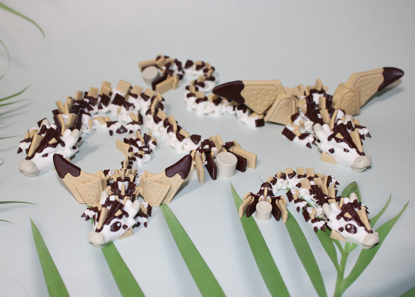Smores Dragon or Baby Smores Dragon 3D Printed Articulated - Wonderland 3D Printing